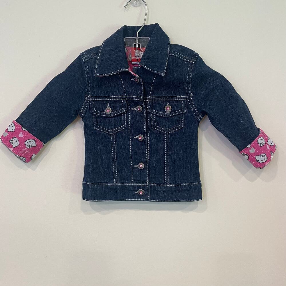 Hello Kitty Embellished Denim Jacket Sz 2T
